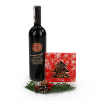 Kosz Prezentowy - Zestaw świąteczny - Wino Nero D'Avola Frassine